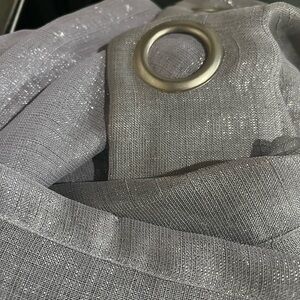 Silver Sheer Curtain with Grommet